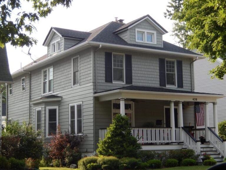 Asphalt shingle roof repair in progress
