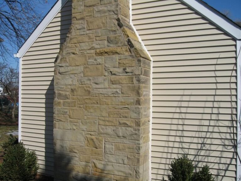 Close-up of vinyl soffit and trim under the eaves of a home