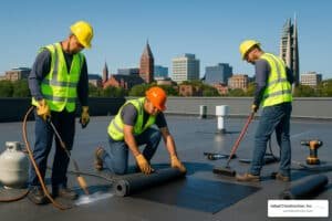 commercial flat roof repair naperville