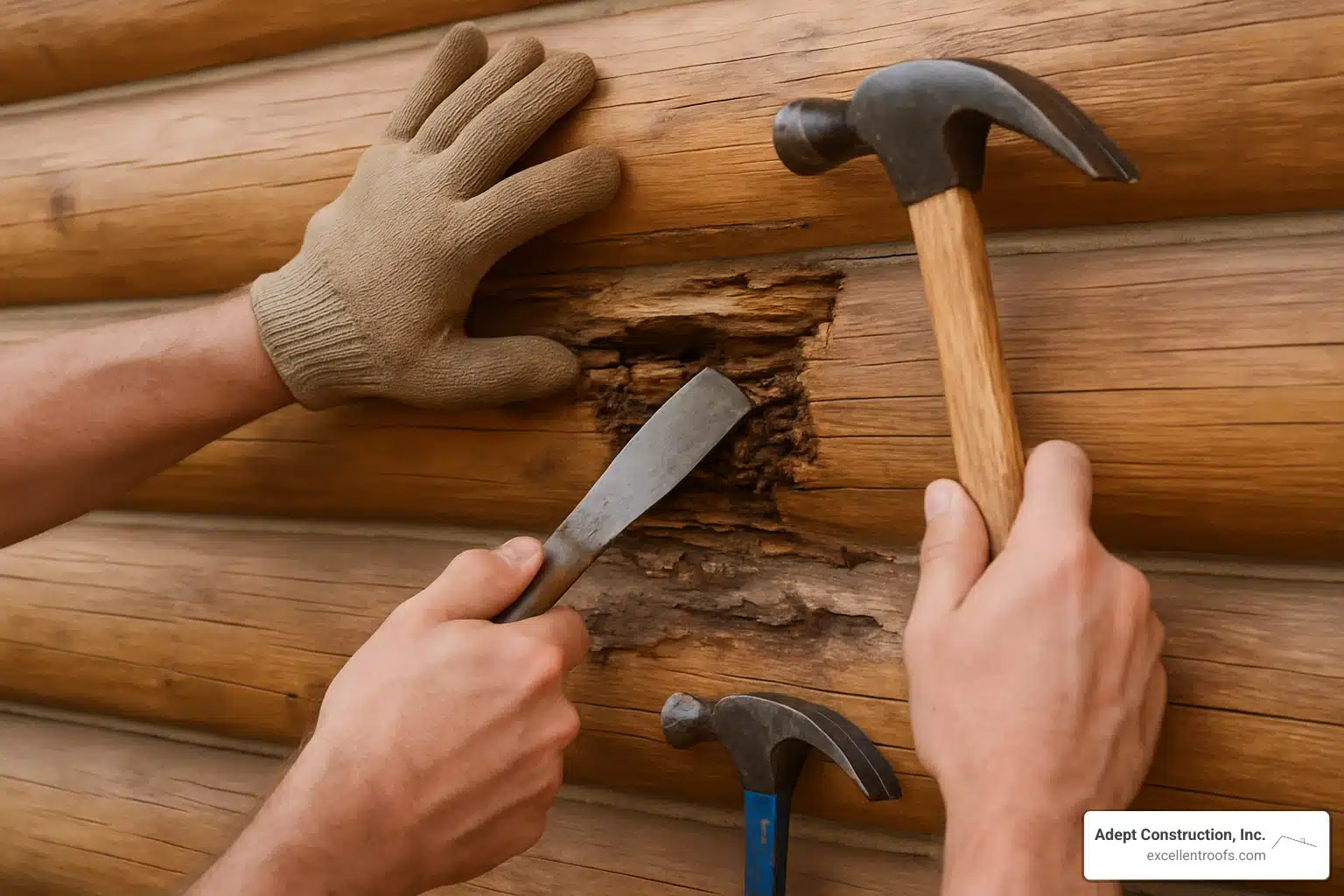 log siding repair