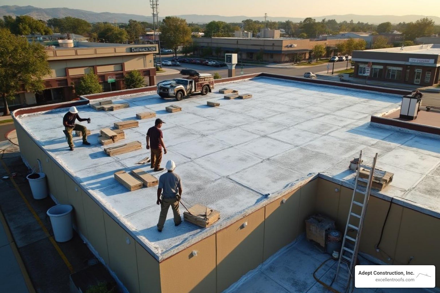 commercial flat roof repair downers grove