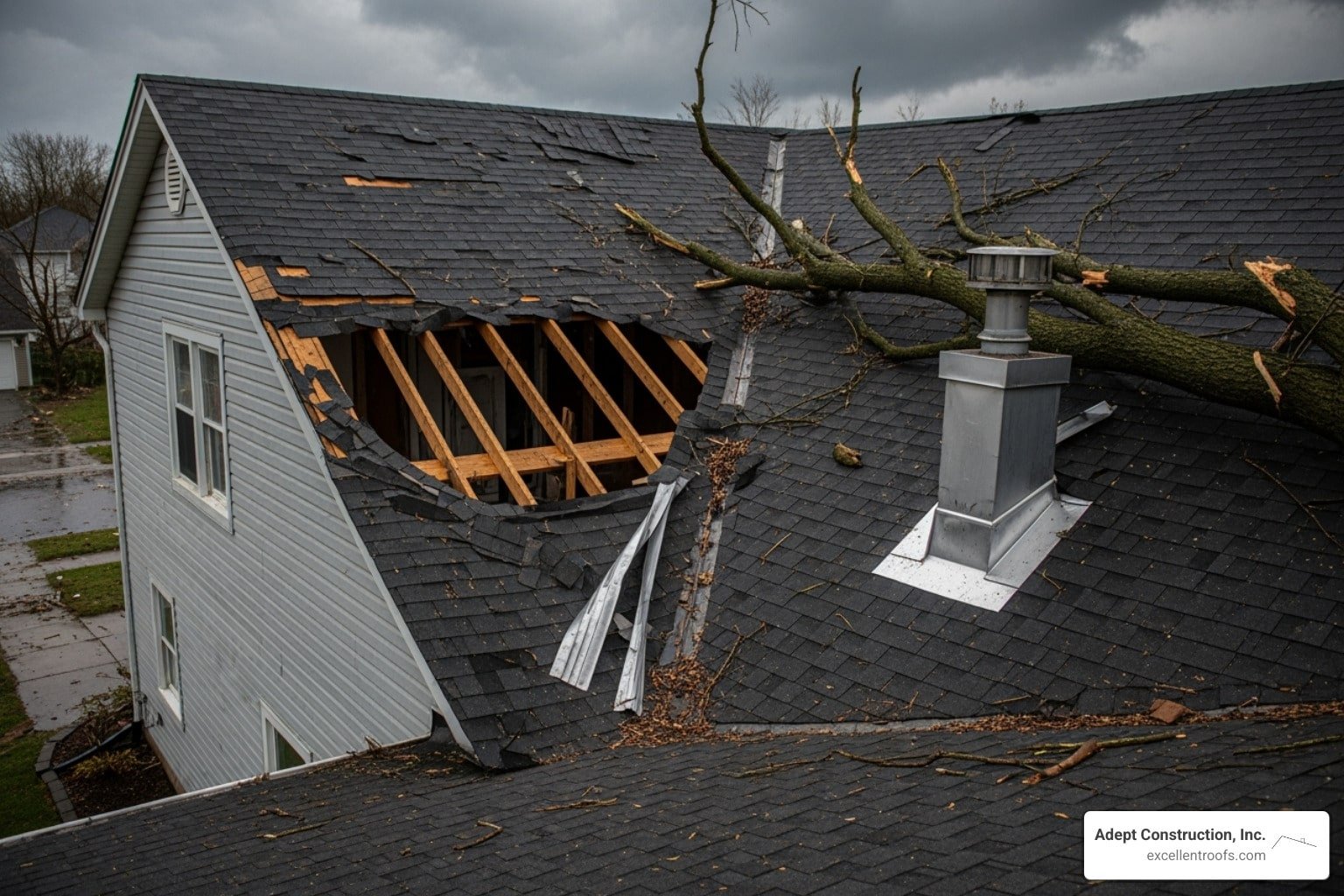 storm damage roof repair