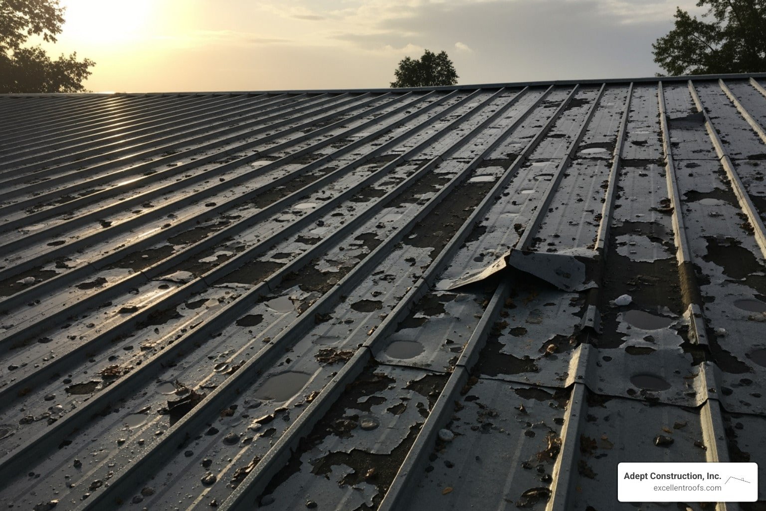 metal roof hail damage