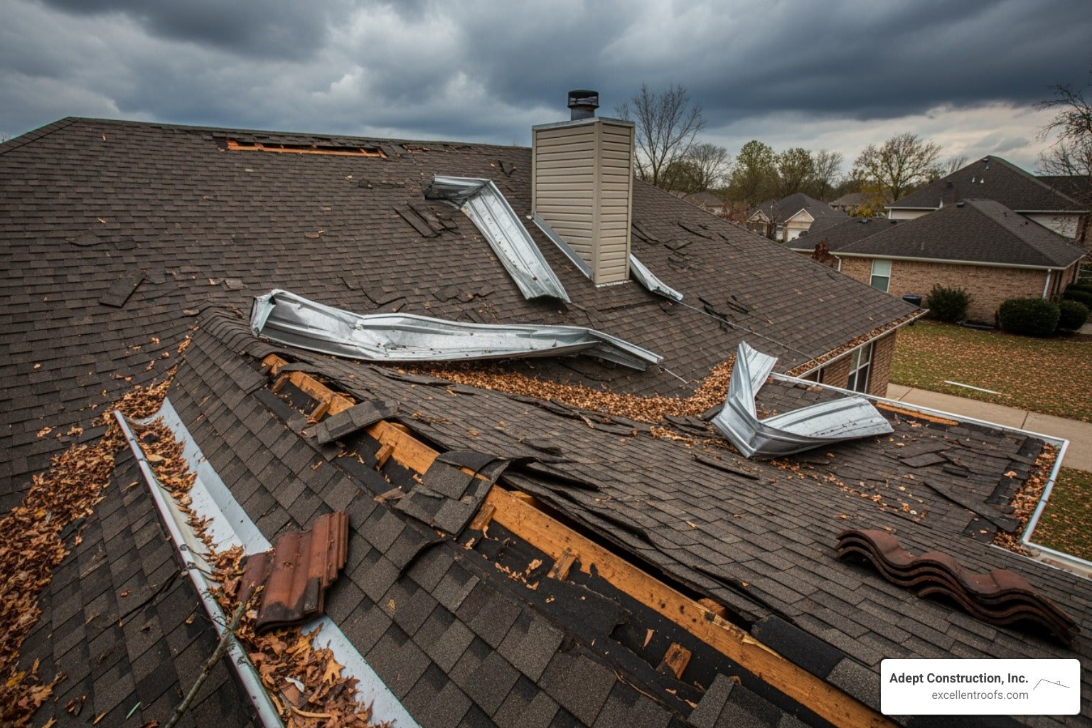 storm damage roof repair in naperville