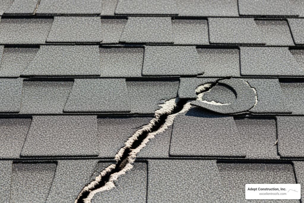 replacing a shingle asphalt roof shingle
