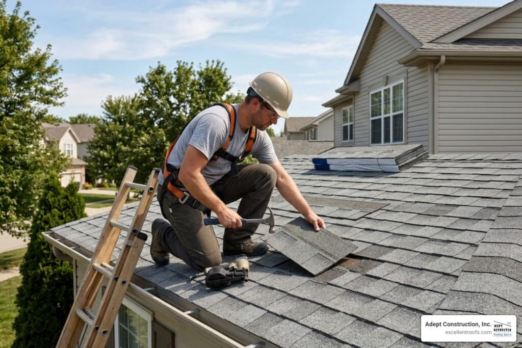 replacing missing roof shingles