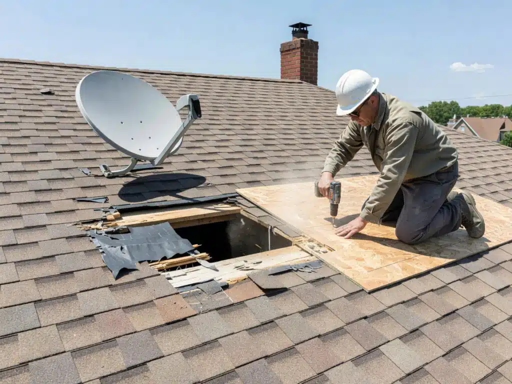 fix roof damage by dish header image