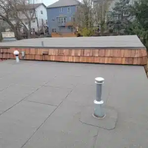 New flat roof with a vent pipe on a Glen Ellyn, IL home