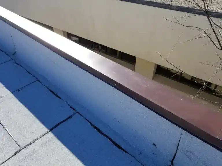 Commercial roof flashing detail in Naperville, IL